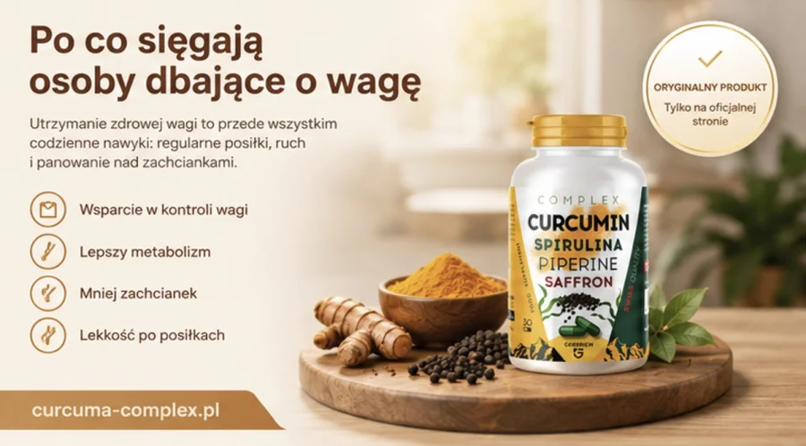 Curcuma Complex — wsparcie kontroli wagi i komfortu trawiennego na co dzień
