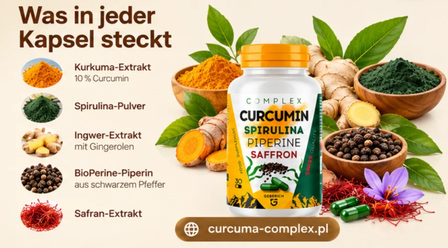 {{OFFER_NAME}} — Kapseln mit Kurkuma, Spirulina, Ingwer, BioPerine und Safran