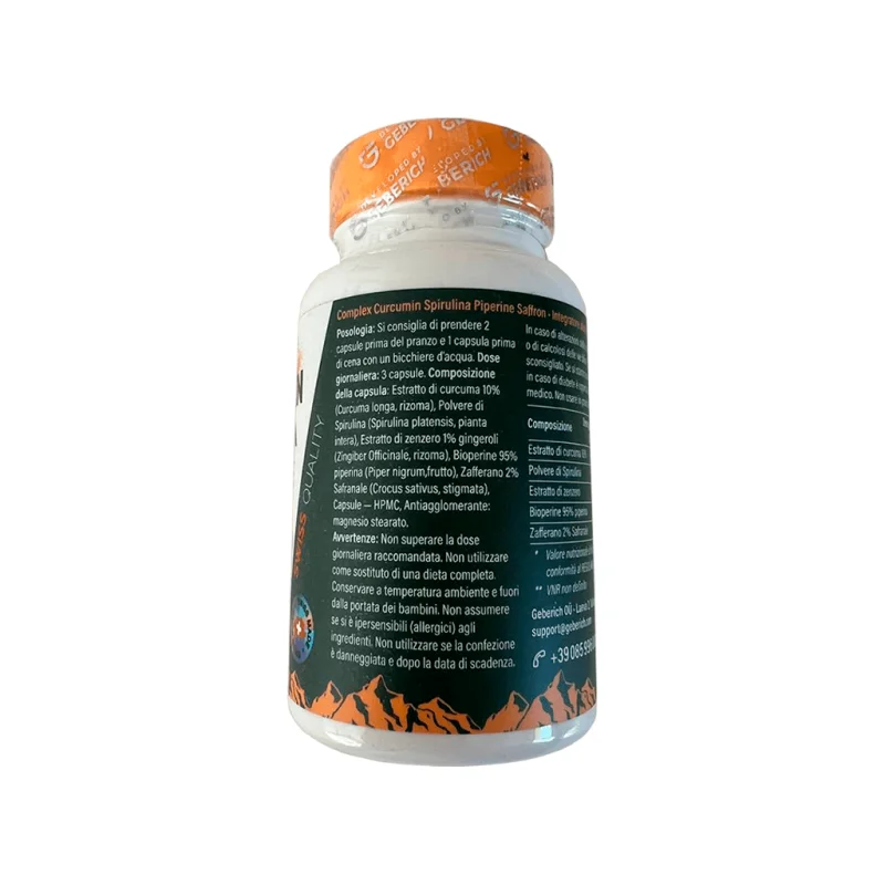 Curcuma Complex — sposób użycia i skład kapsułki z kurkumą, spiruliną, imbirem, piperyną i szafranem